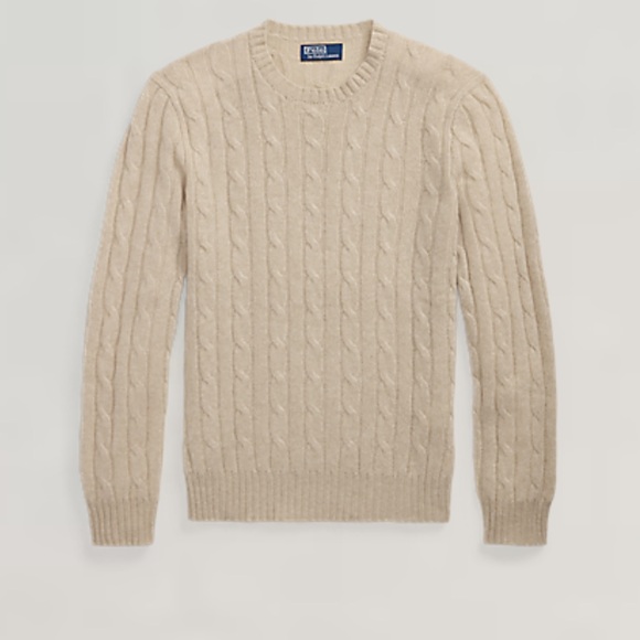 Polo Ralph Lauren Other - Polo Ralph Lauren cashmere men's Cable Knit Crewneck Sweater
